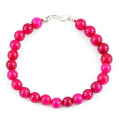 134.30 CTS EARTH MINED RICH RED RUBY ROUND SHAPED BEADS BRACELET – BIG DEAL (DG)