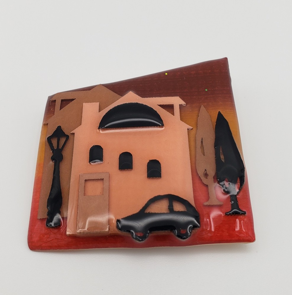 Vintage House Pin By Lucinda House Car Lamp Post Tree Red Orange Brown Gold Fall