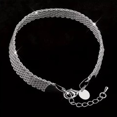 925 Sterling Silver 10mm Chain Mesh Adjustable Woman’s Anniversary Birthday Gift