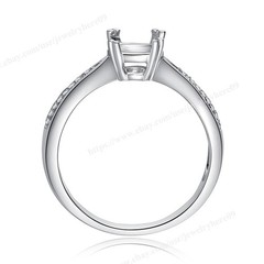 Retro ART Round Cut 6-6.5mm Ring Diamond 0.2ct Solid 10k White Gold Semi Mount