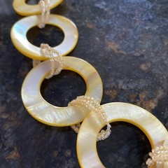 Handmade Stone Or Shell Necklace Vintage