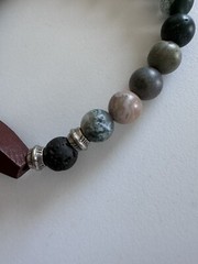 Natural Mixed Moonstone Gemstone Crystal Stretch Bracelet w/ 6mm Beads NEW
