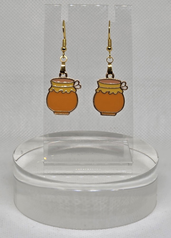 Dangling Fall Honey Pot Golden French Hook Fashion Earrings