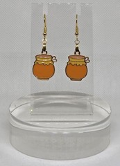 Dangling Fall Honey Pot Golden French Hook Fashion Earrings