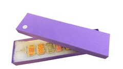 JILZARA Handmade Inlay Pink Green Clay REVERSIBLE TOGGLE Bracelet w Box