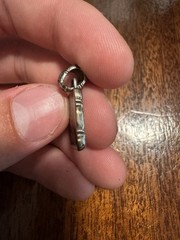 Vintage Sterling Silver 925 4g Square Chinese Asian Character Pendant
