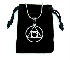 Philosopher’s Stone Necklace, Alchemy Elixir Life Hermetic Seal Charm Pendant nb
