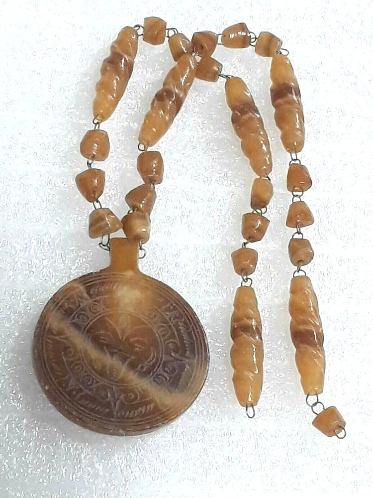 Beautiful brown stone necklace for repair. Gemstone beads. Just needs clasp.