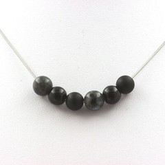Minerals And Precious Stones. Labradorite + Black Agate + Onyx Necklace