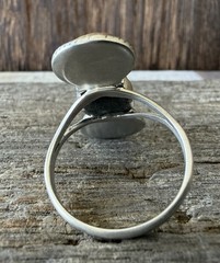 Sterling Silver Native Style SW Genuine No. 8/Mine 8 Turquoise 3 Stone Ring