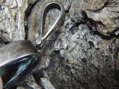 Antique 1800s to 1900s Seraphinite Silver Pendant Unmarked