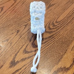 Handcrafted Braided Paracord Adjustable Bracelet White Cord Tie