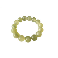 Natural Serpentine Jade Bead Bracelet