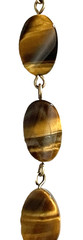 TIGERS EYE Natural POLISHED 10x16mm Stones Beaded Necklace w S-Hook 23″