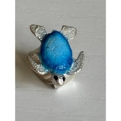 Novica Eden Family Sea Glory Blue Turtle Sterling 925 Silver Artisan Ear Cuff