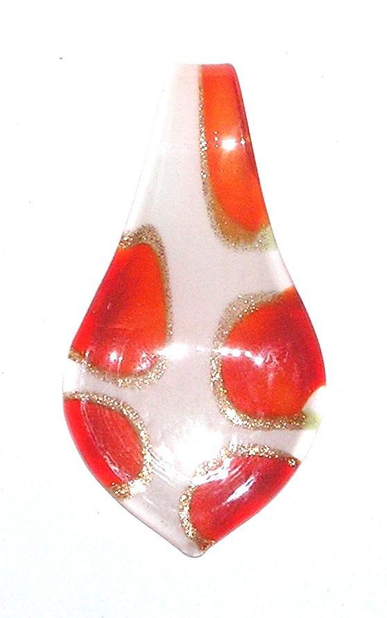 PENDANT/NECKLACE Goldstone Bright SPARKLING GLASS DROP P127