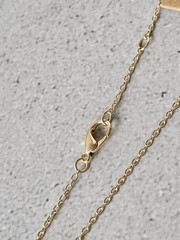 Pink & Brown Ocean Jasper Gold Wrapped Wire Pendant On 17″ Gold Necklace