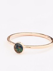 UE 4mm Opal Solid Copper ring sz 8 custom size available white or black opal