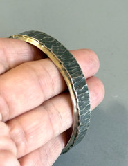 Vintage 60g Unisex Sterling Textured Cuff Bracelet Signed MM Navajo Mary Morgan?