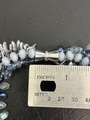 Multi Strand Biwa Stick Pearl Beaded Necklace
