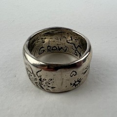 Jes Maharry Sterling Silver Strength Ring ~8 Sundance Tree Horse Artisan Jewelry