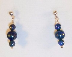 Handcrafted Natural Chrysocolla Necklace & Earrings Set by Healing Light Stones