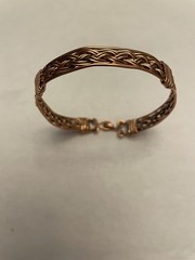 Antiqued Copper Braided Wire Weaved Bracelet 8.5”