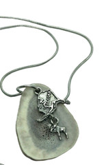 Real Deer Antler Pendant Necklace with Alaska Moose Charm travel souvenir