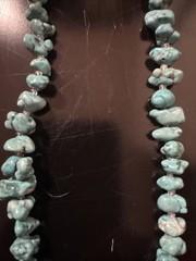 Block Turquoise Howlite Necklace