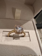New Finland 925 Sterling Silver Radiant 2 CT CZ Wedding Engagement Ring Sz 7 NWT