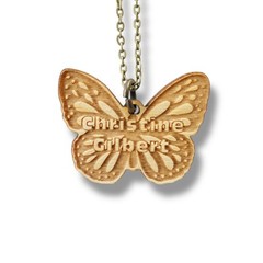 Necklace – PERSONALIZED Butterfly – Snake and Cable Link chains – Birch