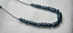 Guatemala green jade beads adjustable handmade necklace .