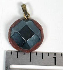 Lot of 11 Polished Stone Gemstone Art Glass Pendants ~ Cross, Turtle, Heart