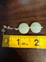 Stone Coin Bead Earrings