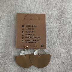 Matr Boomie Handmade Brass Dangle Earrings Fair Trade Sustainable India