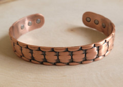 Pure Copper Magnetic Bracelet – Heavy 44 gr Copper Large Arthritis Therapy Cuff