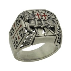 Knights Templar Masonic Sterling Silver 925 Men’s Ring Handcrafted