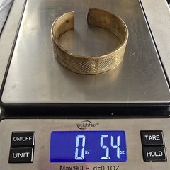 Solid Brass Large Cuff Artisan Unisex Statement Bracelet Vtg W/ Patina 5.4oz