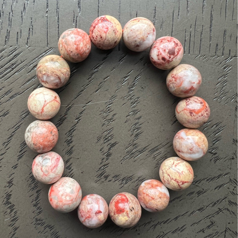 Raw Cinnabar bracelet 11mm