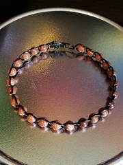Sandstone and Black Copper Bracelet EMFs Protection