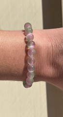 High Quality Watermelon Selenite Bracelet – 7.5mm Beads – Crystal Healing – NEW