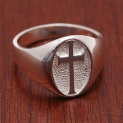 Christian Signet Ring handcrafted in Solid Ster Silver