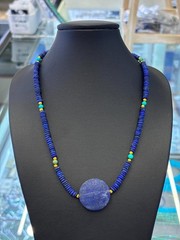 Natural Lapis Lazuli Beaded Necklace with turquoise