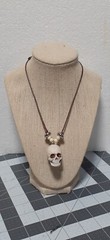 Hand Crafted Skull Theme Leather Necklace