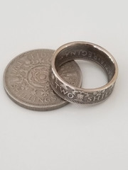United Kingdom Coin Ring | Coin Ring Scotland | Handmade Ring | Travel Ring | Un