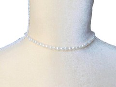 Real Rice Pearl Choker Necklace, Handmade with Cultured Saltwater Pearls