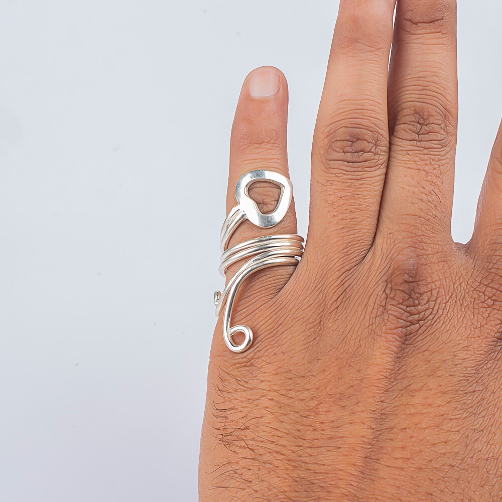 Thumb Splint MCP 925 Silver Ring,Arthritis Rings, Thumb Splint Adjustable Ring