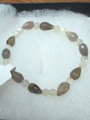 Moonstone And Labradorite Stretch Bracelet