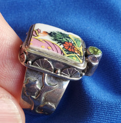ORIGINAL MARS and Valentine Vintage Designer Floral STERLING SILVER 925 RING 6