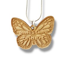 Necklace – PERSONALIZED Butterfly – Snake and Cable Link chains – Birch